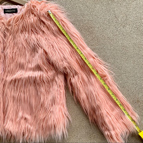 Pink fun fur jacket - Picture 6 of 8